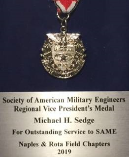 Sedge Receives SAME Regional Vice President’s Medal
