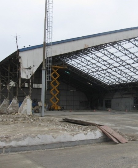 Demolition of NSA Naples Hanger 405